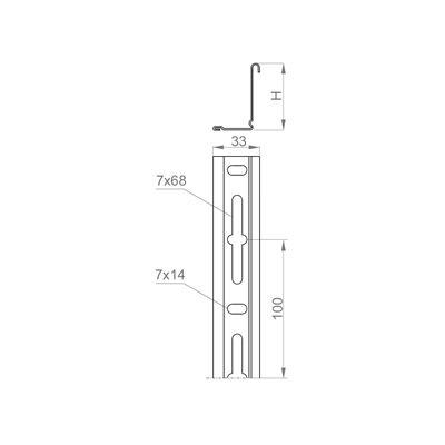 Cloison longueur 3m hauteur 27mm