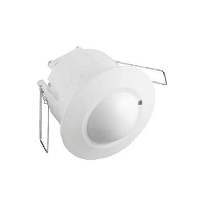 CM-5 MICROWAVE MOTION SENSOR, max. 1200W, AC 220-240V, 50/60Hz, OPERATING ANGLE 360*, RANGE 1-8m ± 1.5- 3.5m, IP20, WORKS WITH LED, RECESSED MOUNT, WHITE