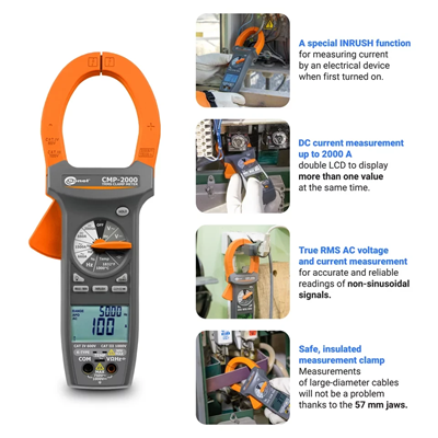 CMP-2000 digital clamp meter with calibration certificate