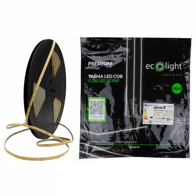 COB LED strip 12V 480 9W/m 3000K 945lm IP67 20m
