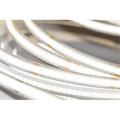 COB LED STRIP 12V, 480LED/m, 8mm, 10W/m, NO GEL, NEUTRAL WHITE, 2x1m MINI AMP CABLE, 5m ROLL