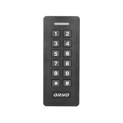 Code lock with card and proximity key fob reader, IP20, Anthracite, Guest Function