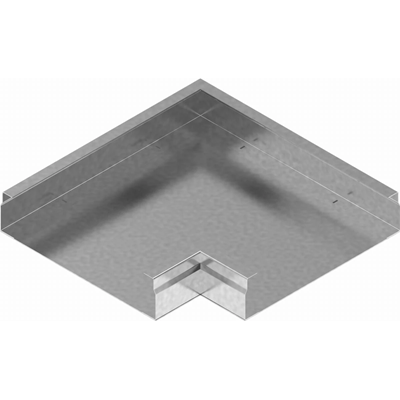 Codo galvanizado, ancho 250 mm, alto 28 mm