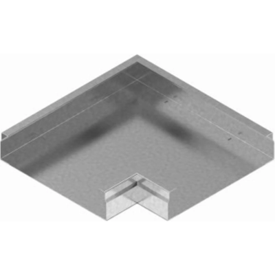 Codo galvanizado, ancho 250 mm, alto 48 mm