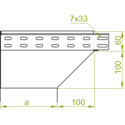 Codo reductor izquierdo, KRLP100H60