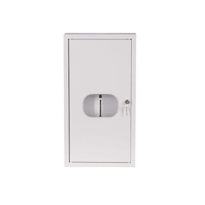 Coffret de distribution NRL 12M avec serrure et vitre pour compteur triphasé, blanc