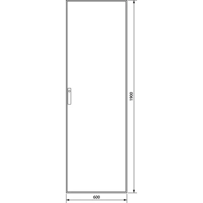 Coffret série UNIVERS IP54/I 1900x600x600 porte transparente 2 champs