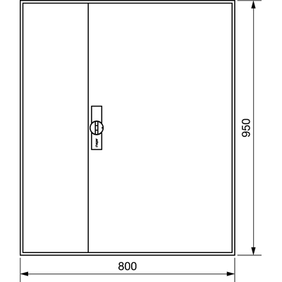 Coffret vide FW UNIVERS IP44/II 950x800x160