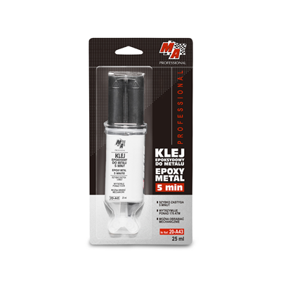 Colla epossidica per metallo 5 minuti 25 ml in una siringa 12 pz