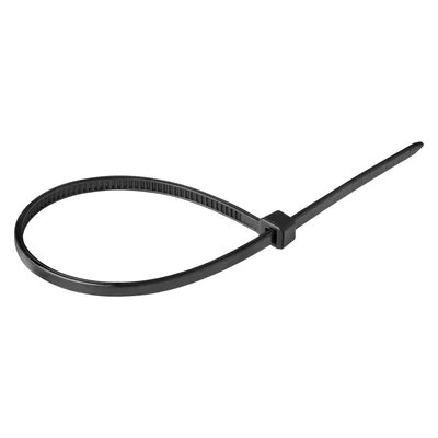 Collier de serrage, noir, résistant aux UV, largeur 4,8 mm, longueur 400 mm, 100 pièces.