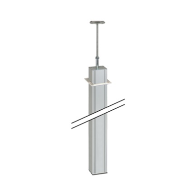 Colonne 1 face, hauteur 3m, 70x60mm, aluminium