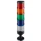 Colonne de signalisation 70 mm complète avec LED rouge, jaune, verte, bleue et blanche, 24 V CC