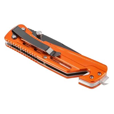 Coltello pieghevole con blocco, con lama da cintura