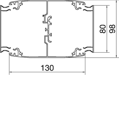 Columna de doble cara DA200-80 con mec. altura de junta de dilatación 3 4-3 7 m, aluminio