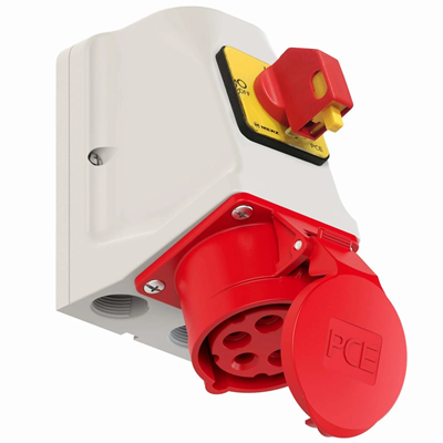 Combination socket with 0-1 Switch In: PG21, off 16A output 16/5 400V