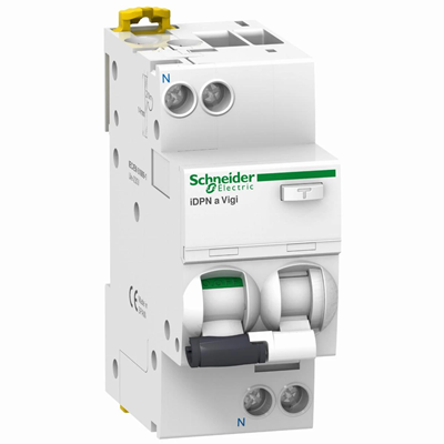 Combined circuit breaker Acti9 iDPNaVigi-C16-10-1N-AC C 16A 1N-pole 10 mA type A