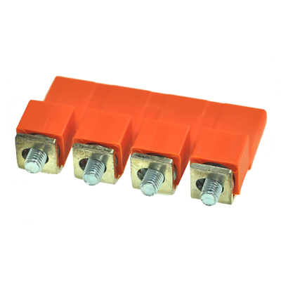 Combined threaded jumper for 4 connections orange 10 pcs.