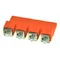 Combined threaded jumper for 4 connections orange 10 pcs.