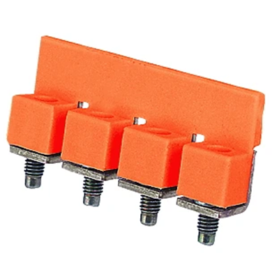 Combined threaded jumper for 4 connections orange 10 pcs.