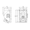 COMBO-POL fixed socket with pin 16A 5P+2P+E (0-1) IP44