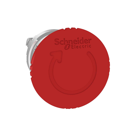 Commande manuelle à bouton-poussoir, avec loquet, diamètre - 40 mm, rouge