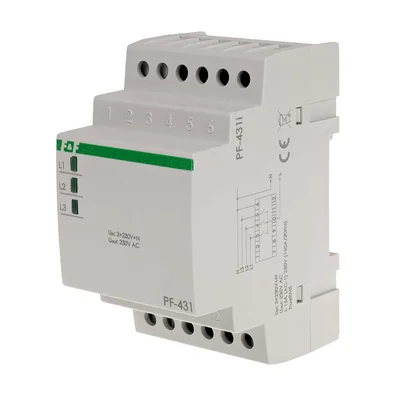 Commutateur de phase automatique avec priorité de phase, relais de courant d'appel (160 A/20 ms)