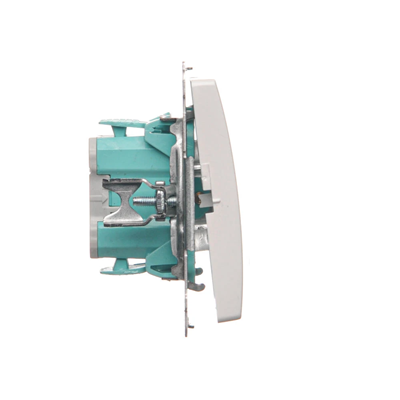 Commutateur d'escalier avec rétroéclairage (module) 10A 250V bornes à vis blanches