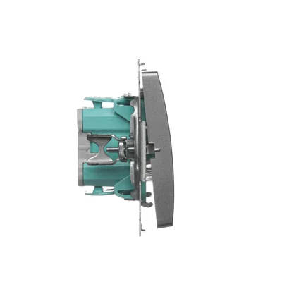Commutateur d'escalier (module) 10A 250V bornes à vis satin (métallique)