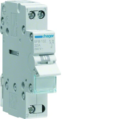 Commutateur I-0-II vers le bas alimentation 1P 32A