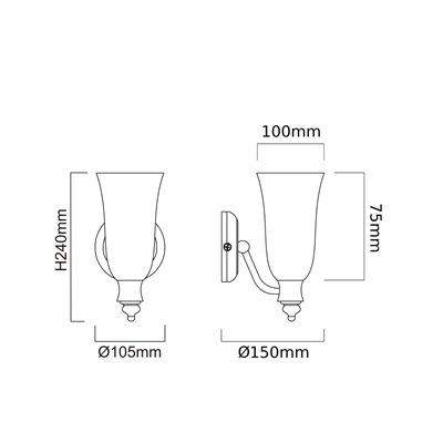 Como IP44 Lampa ścienna chrom