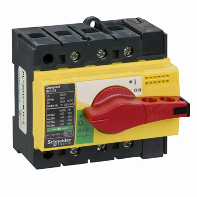 Compact INS INV rozłącznik INS63 żółto-czerwony 63A 3P