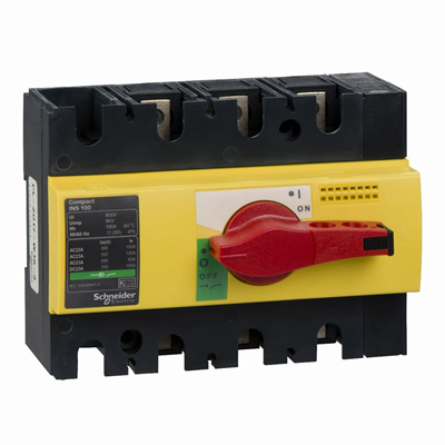 Compact INS INV switch disconnector INS100 yellow-red 100A 3P