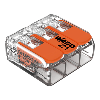 COMPACT installation connector for transparent wires