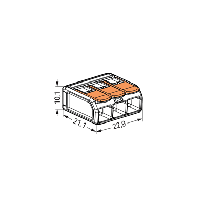 COMPACT installation connector for transparent wires