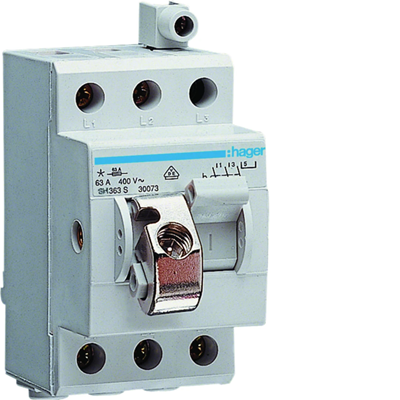 Compact switch disconnector 63A 3-pole with lock