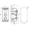 COMPLETE 3-HOLEE CASSETTE WITH NAP LZ, KC, KZ AND 2 GLANDS M20 GRAY 230V