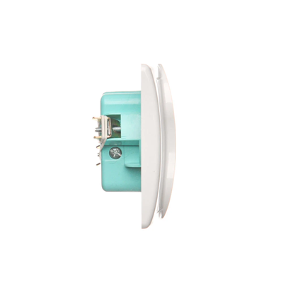 Complete double socket-outlet 230V, white