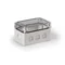 Complete housing, transparent cover, embossed with metric thread, PC, 1xM16/25+3xM12/20, dimensions: 75x125x75
