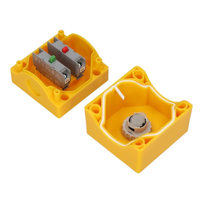Complete single-hole cassette with push-button B with signal path, 1 M20 grommet