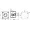 Complete single-hole cassette with push-button B with signal path, 1 M20 grommet