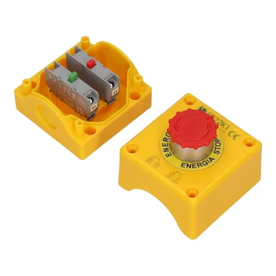 Complete single-hole cassette with push-button B with signal path and 2x M20 feedthrough