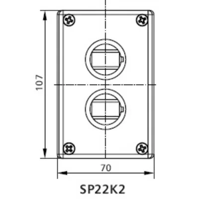 Complete two-hole cassette without equipment