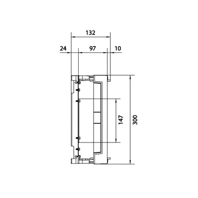 Componente univers N 300x250mm per interruttore di alimentazione H3+ P160