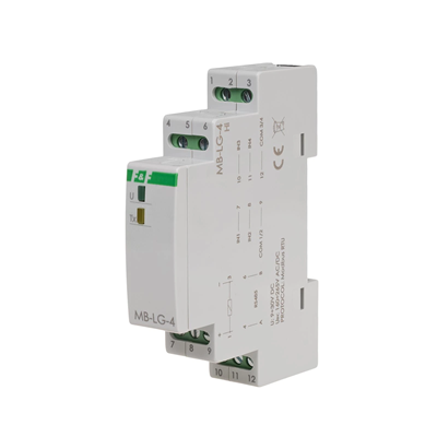 Compteur de temps de travail avec sortie MODBUS RTU, 4 canaux, 1 module