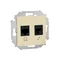 Computer and telephone socket RJ45 cat. 6 + RJ12 (module) beige