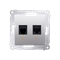 Computer socket RJ45 cat. 5e + RJ12 (module) silver (metallic)