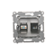 Computer socket RJ45 cat. 5e + RJ12 (module) silver (metallic)