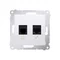 Computer socket RJ45 cat. 5e + RJ12 (module) white