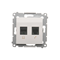 Computer socket RJ45 cat. 5e + RJ12 (module) white