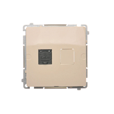 Computer socket RJ45 cat.6 single beige